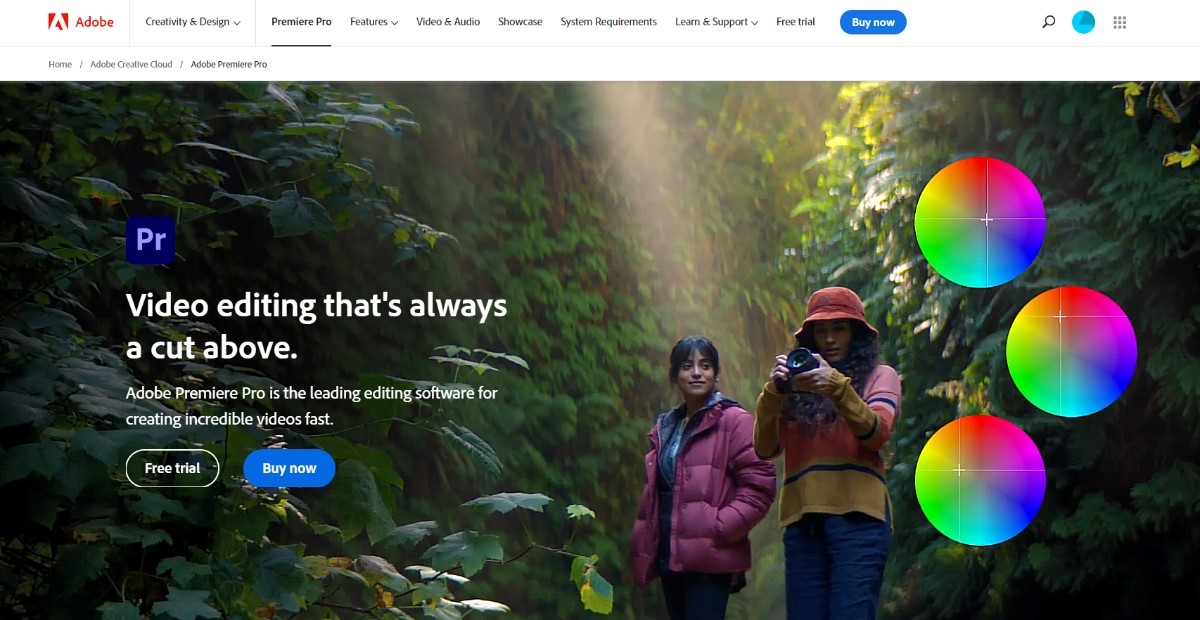 Adobe Premiere Pro Homepage